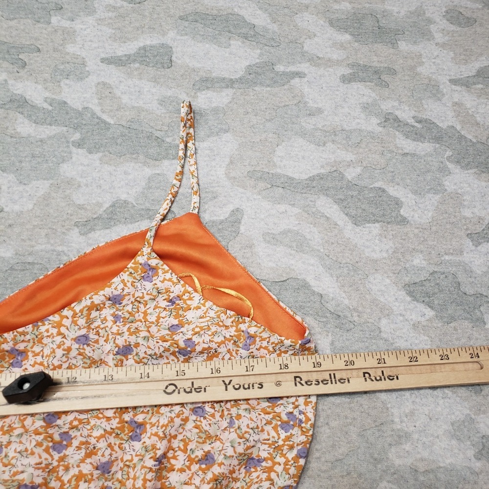 Lush Dress Womens XL Orange V-Neck Sleeveless Summer Festival - Picture 6 of 8